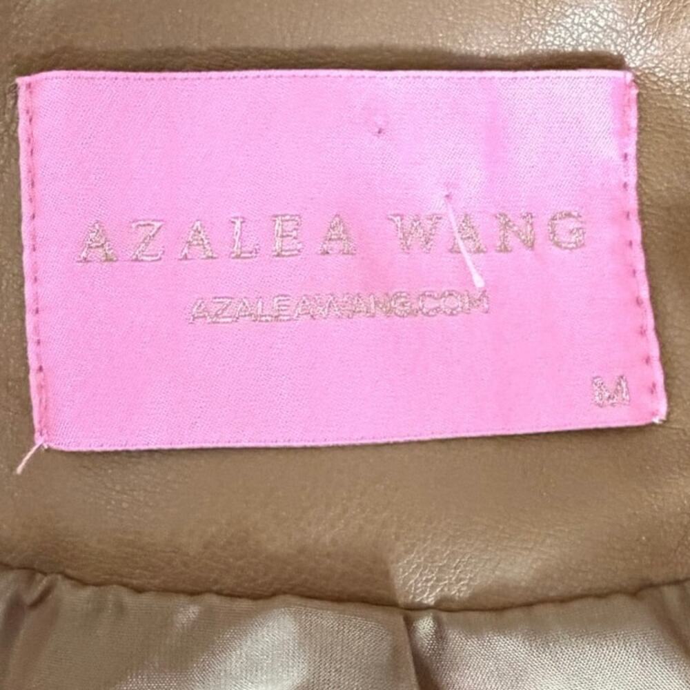 Azalea Wang Cropped Faux Leather Jacket – Puff Sleeve – Brown – Size Med - Picture 4 of 6